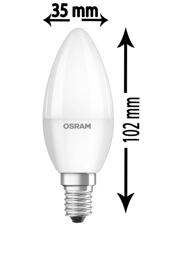 Osram Parathom 4,9W-5W (40W) Dim Led Mum Ampul Sarı 2700K E14 - Resim 2