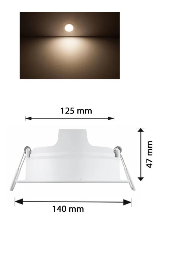 Philips Meson 13W Led Panel Günışığı 4000K Gömme Spot Lamba 12,5 cm - 4