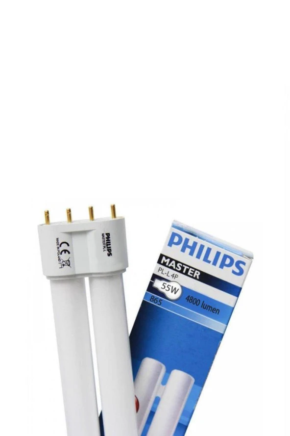 Philips Master PL-L 55W / 865 / 4P  Beyaz Enerji Tasarruflu Floresan Lamba 54,116 Cm - 1