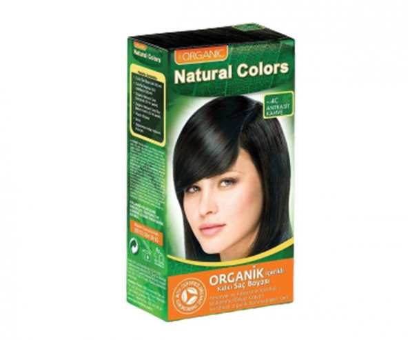 Organic Natural Colors Saç Boyası 4C Antrasit Kahve - 2