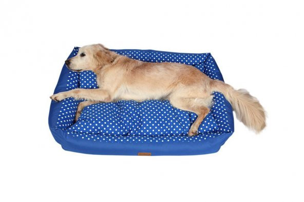 Dubex Tar te Kedi Köpek Yatağı Mavi Benekli XLarge - 2