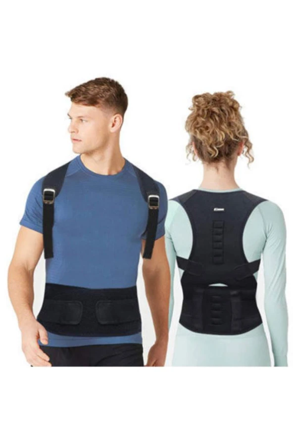 Manyetik Kamburluk Önleyici Dik Durmayı Sağlayan Bel Sırt Destek Aparatı - Resim 2