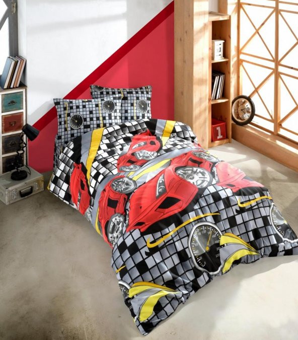 NewHome Tek Kişilik Çocuk/Genç Ranforce Nevresim Takımı Speed - 2