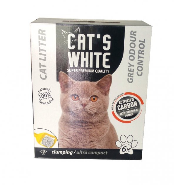 Cats White Süper Premium Aktif Karbonlu Kedi Kumu 6 L