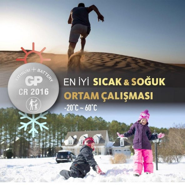 GP CR2016 3V Lityum Düğme Para Pil 5 li Paket - 6
