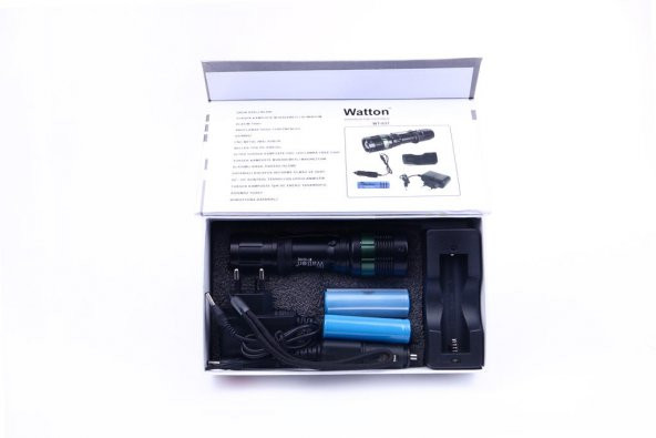 Watton WT-037 Orjinal 500 Lümen Şarjlı Zoomlu Acil Durum Feneri - 2