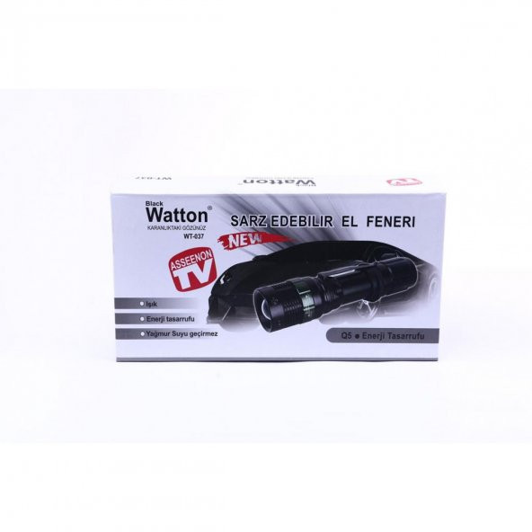 Watton WT-037 Orjinal 500 Lümen Şarjlı Zoomlu Acil Durum Feneri - 4
