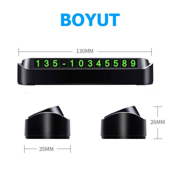 Geçici Park Telefon Numarası Plaketi - 2