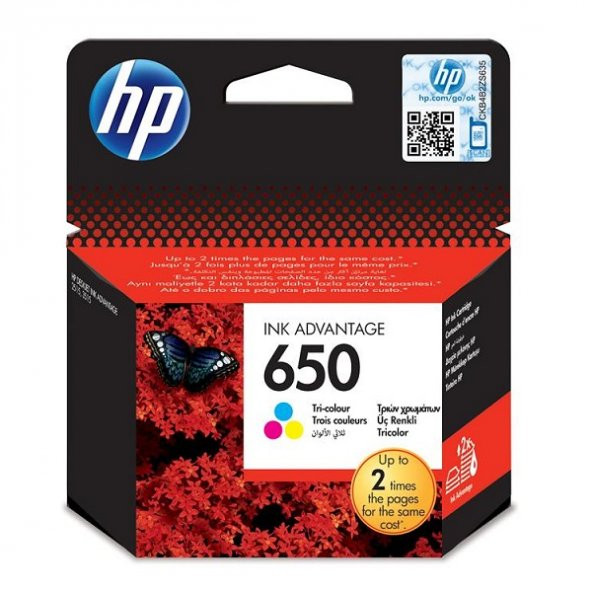 HP CZ102AE (650) Renkli Mürekkep Kartuş