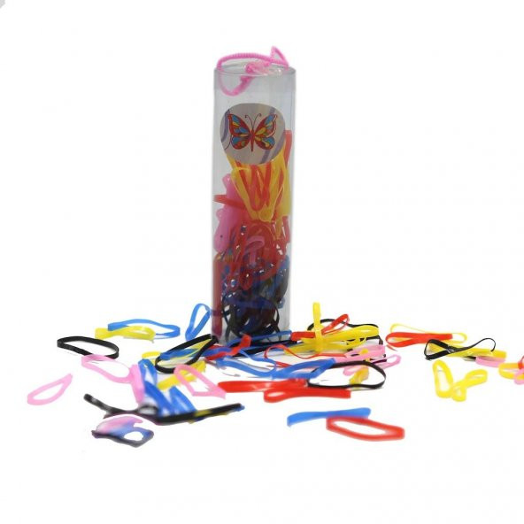 Cimcime  Renkli Küçük Lastik Saç Tokası 1 Paket - 2