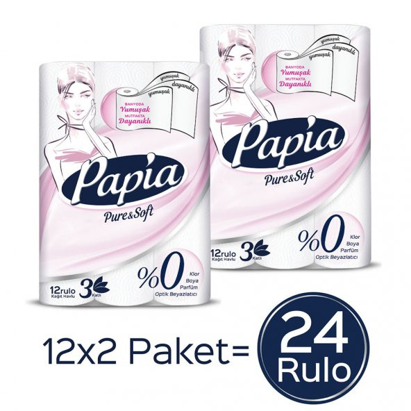 Papia Pure & Soft Havlu 24 Rulo - 2