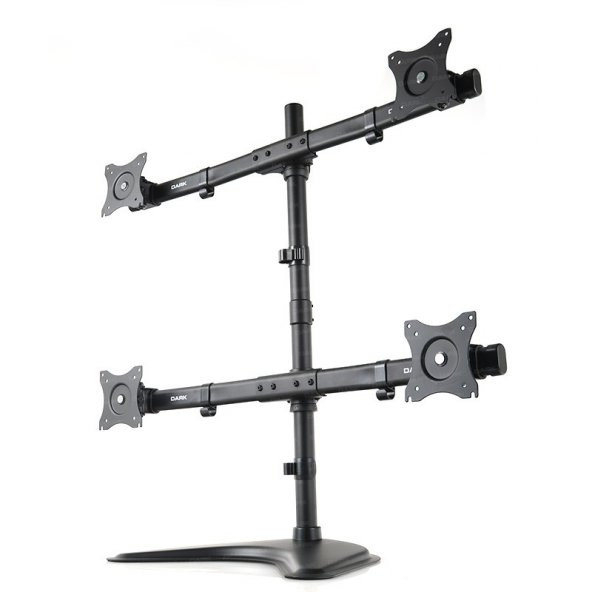 DARK 13/27" VM43 DK-AC-VM43 Hareketli Siyah 4 kollu yatay Masaüstü Monitör Standı - 3