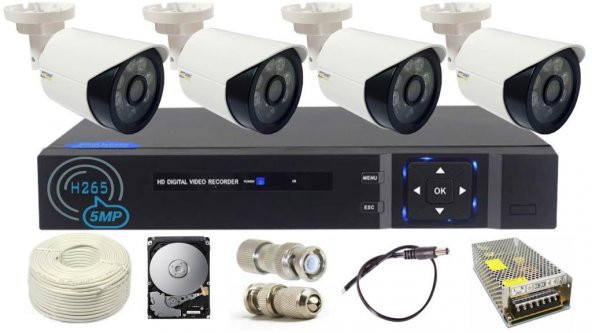 4 Kameralı Güvenlik Sistemi