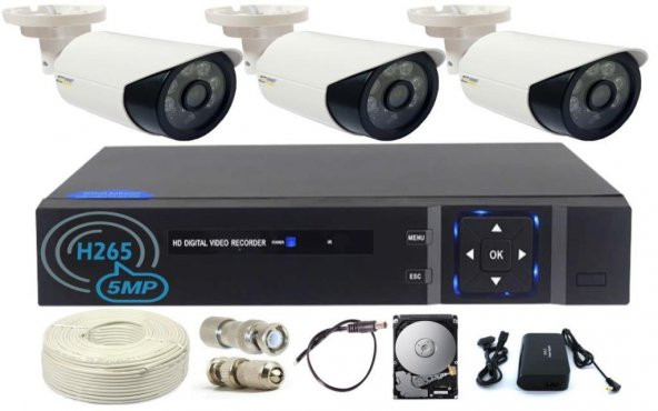 3 Kameralı 2 MP. AHD Set