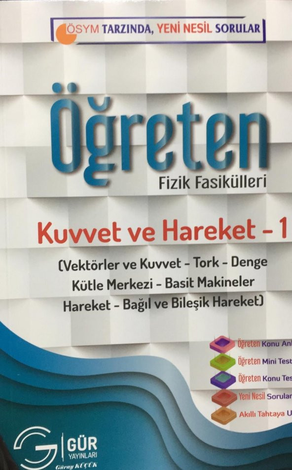 ÖĞRETEN FİZİK FASİKÜLLERİ KUVVET VE HAREKET 1  YENİ NESİL SORULAR GÜR YAYINLARI 2021