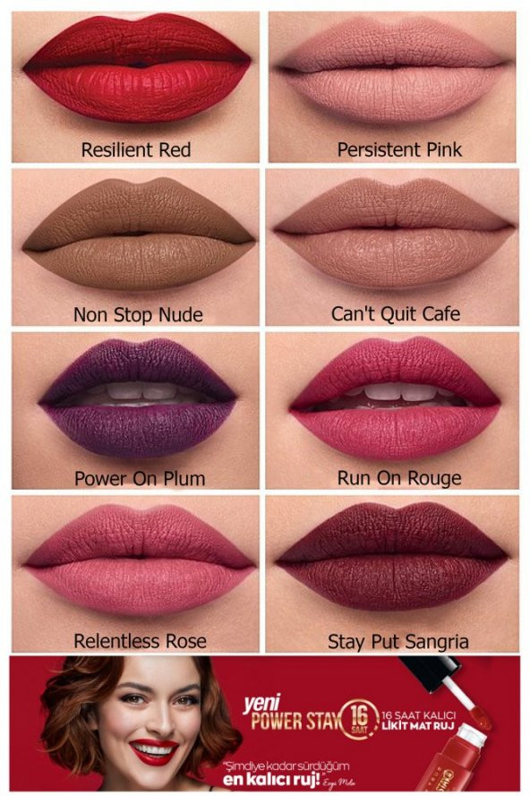 Avon True Power Stay Mat Likit Ruj 7 ml - In Charge Mauve - 2