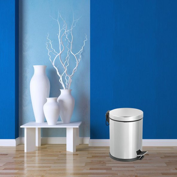 Foreca Paslanmaz Pedallı Çöp Kovası 16 Lt - Resim 3