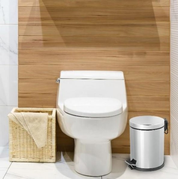 Foreca Paslanmaz Pedallı Çöp Kovası 5 Lt - Resim 2