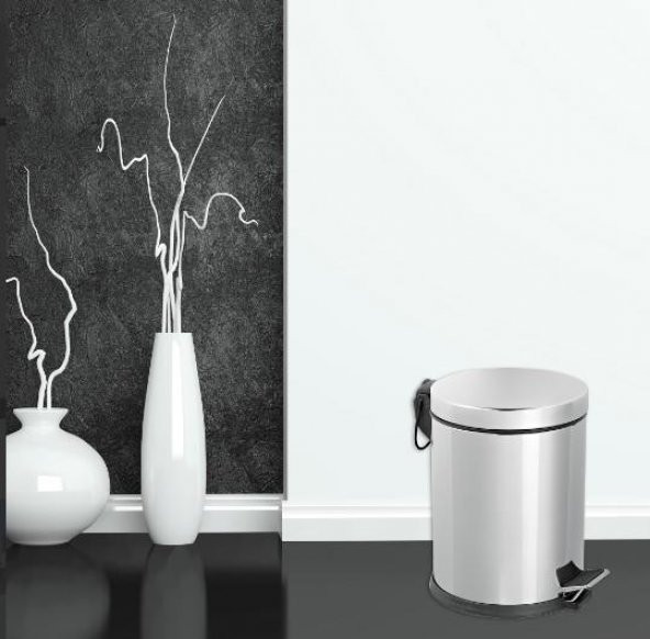 Foreca Paslanmaz Pedallı Çöp Kovası 5 Lt - Resim 4