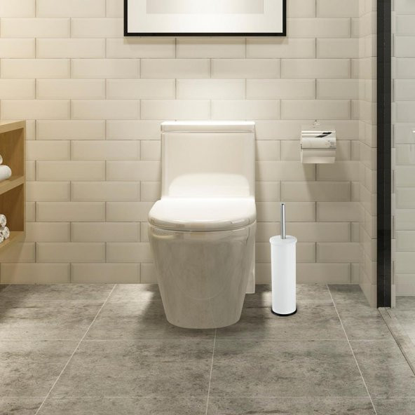 Foreca Beyaz Wc Fırçalık - Resim 3