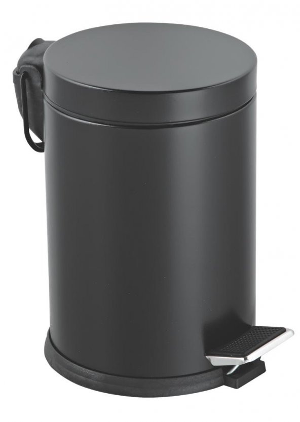 Foreca Pedallı Çöp Kovası Siyah 12 Lt