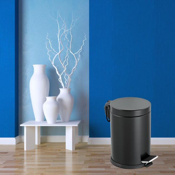 Foreca Pedallı Çöp Kovası Siyah 12 Lt - 6