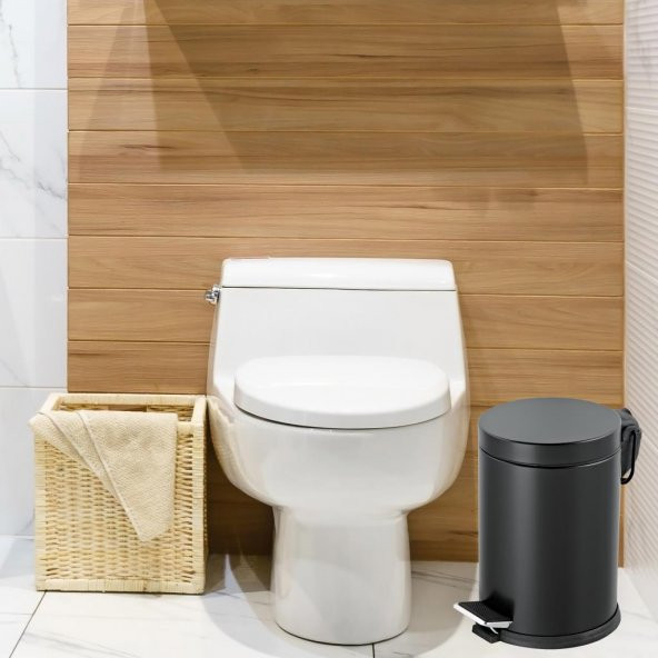 Foreca Pedallı Çöp Kovası Siyah 12 Lt - 7