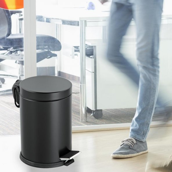 Foreca Pedallı Çöp Kovası Siyah 12 Lt - 10
