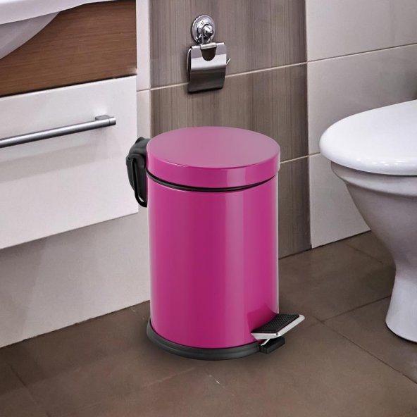 Foreca Pedallı Çöp Kovası Fuşya 20 Lt - 4