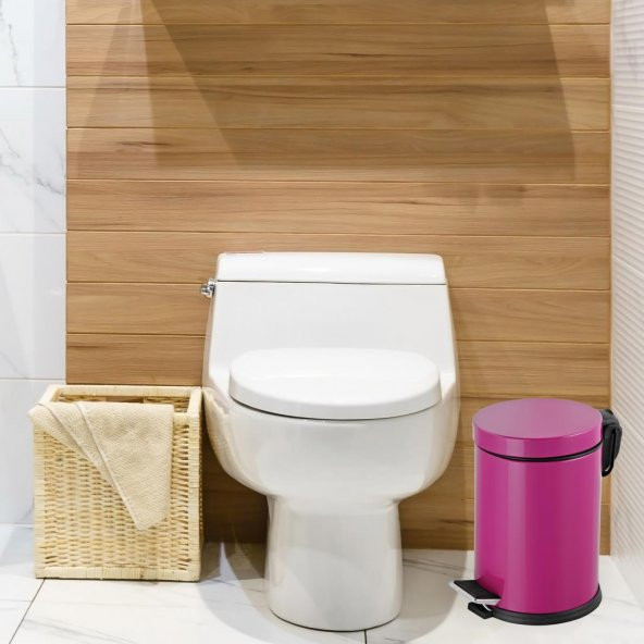 Foreca Pedallı Çöp Kovası Fuşya 20 Lt - 5