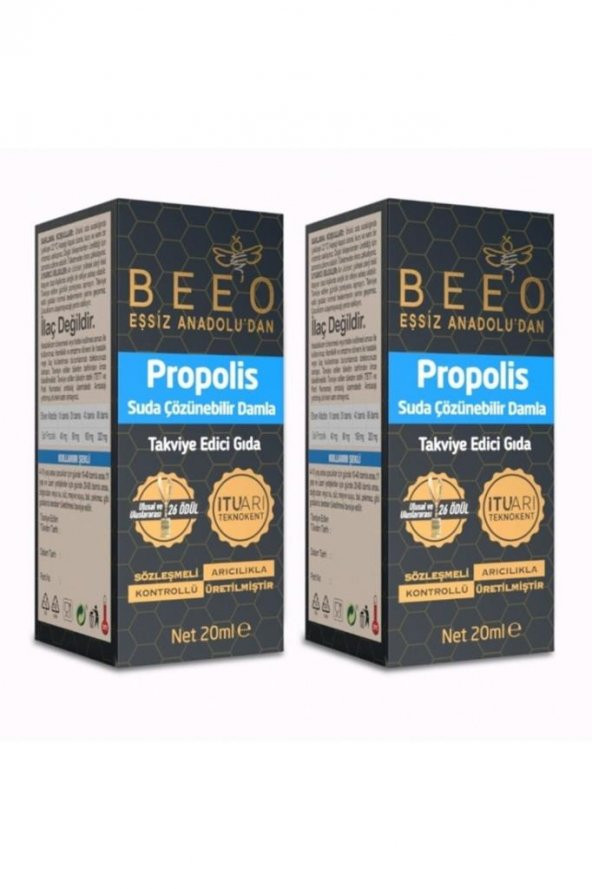 Beeo Propolis Suda Çözünür Damla 2 li