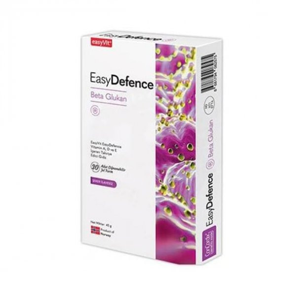 Easyvit EasyDefence Beta Glukan-Yetişkin-30 Çiğnenebilir Jel Form-SKT:09/2022