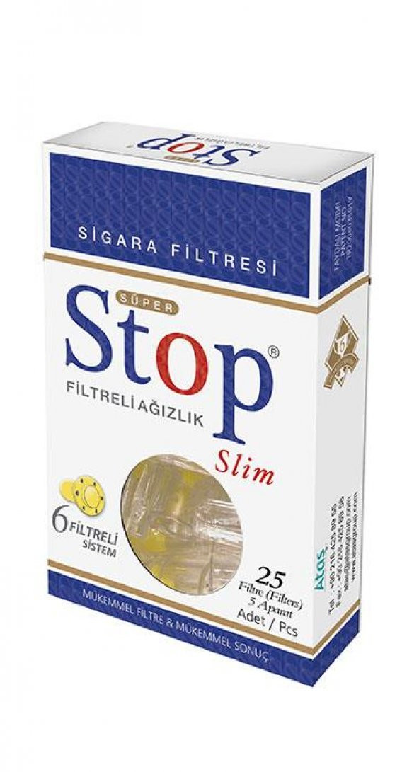 Stop Filtreli Ağızlık (Slim) 25 Adet