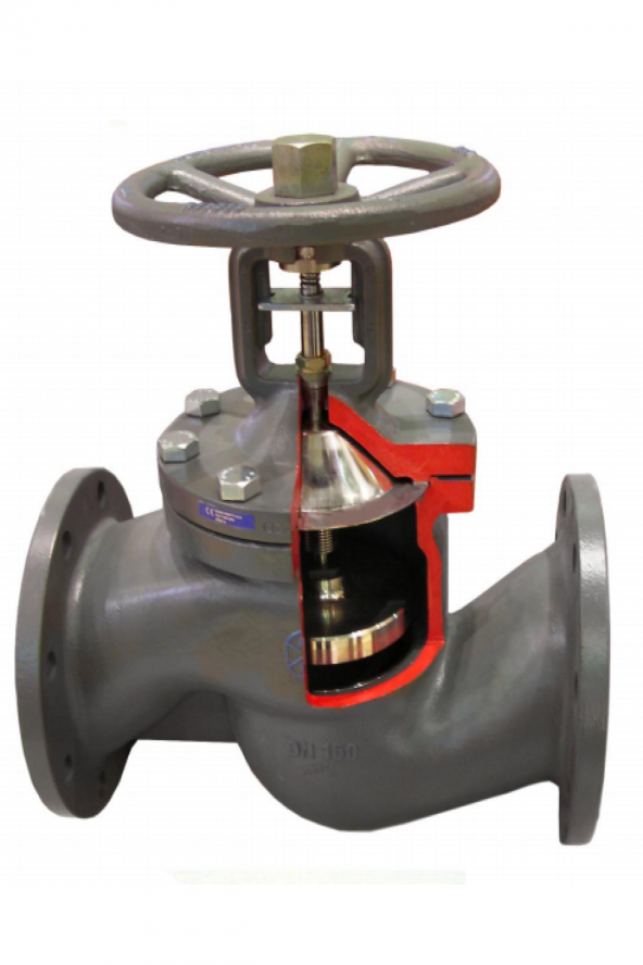 Valftek Metal Körüklü Glob Vana, PN16, GG-25, (JL1040) Flanşlı