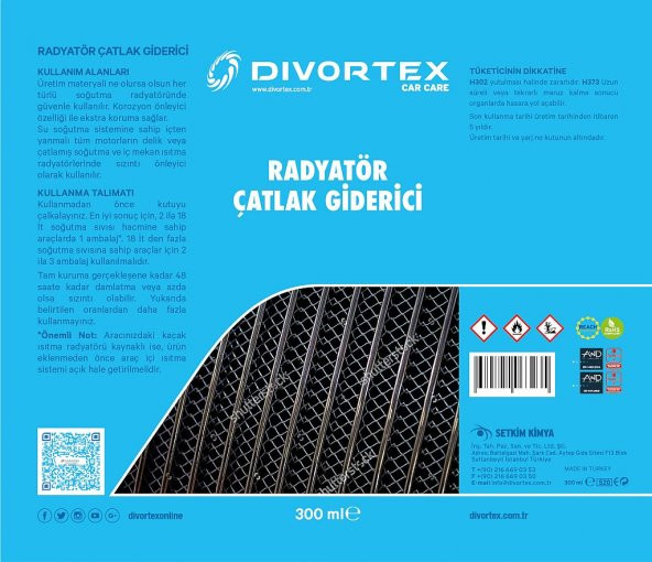 Divortex Radyatör Çatlak Giderici 300 ml x 3 Adet. - 6
