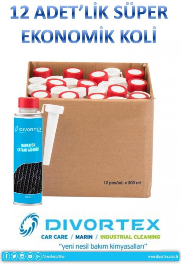 Divortex Radyatör Çatlak Giderici 300 ml. x 12 Ad.