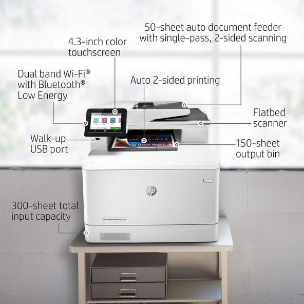 HP LASERJET M 479 FNW W1A78A YAZICI FOTOKOPİ FAX TARAYICI ÇOK FONKSİYONLU - 2
