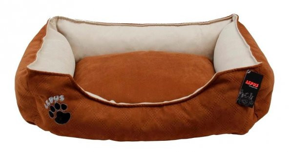 Lepus Soft Köpek Yatak Small Koyu Kahverengi EN36cm-YÜK.20cm-BOY49cm