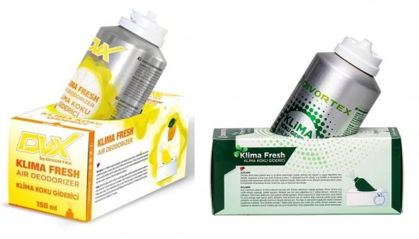 Divortex Turunç ve Yeşil Elma Kokulu Klima Bombası 2 Ad.x 150 ml.
