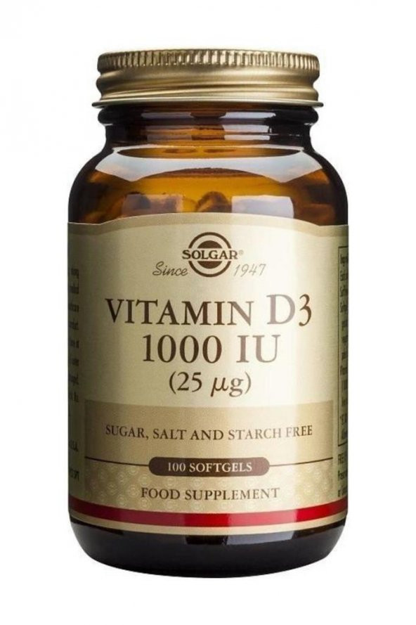 Solgar Vitamin D3 1000 Iu 100 Tablet (SKT:07/2023)