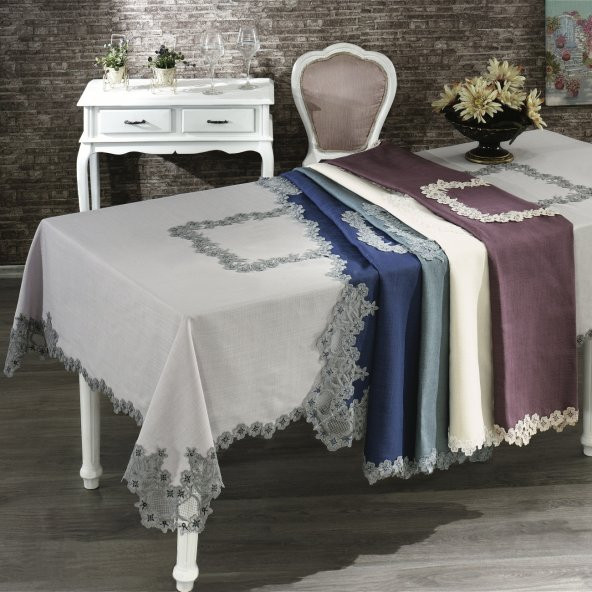 Elegance Dertsiz 160cmx260cm Masa Örtüsü Bej Renk