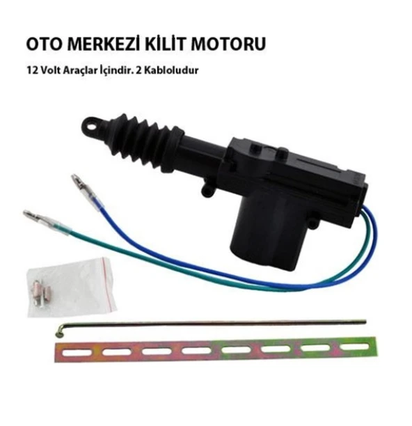 Merkezi Kilit Motoru Tek Motor 2 Kablo 12 Volt ( Arka - Bagaj )