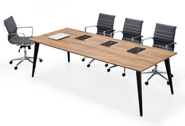 Uzay Ofis Steps Toplantı Masası - Kafkas meşe-Antrasit - 3