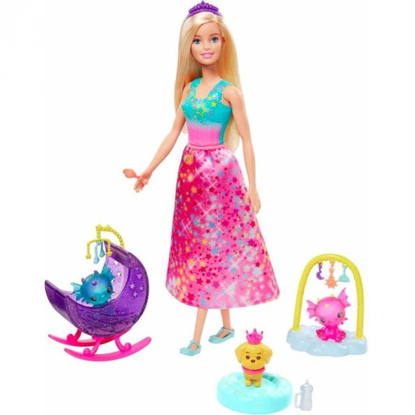 Barbie Dreamtopia Prenses Bebek ve Aksesuarları Oyun Setleri Uyku Temalı GJK49 - GJK51
