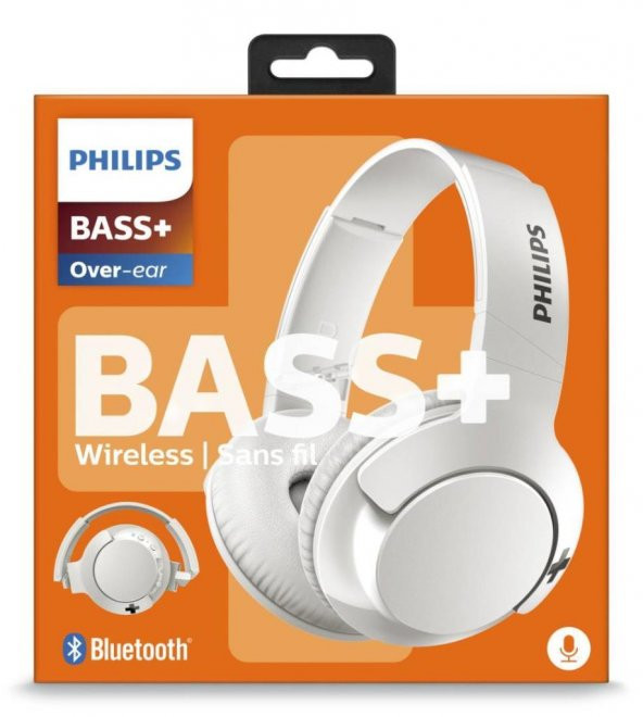 Philips SHB3175WT/00 Bass + Kulaküstü Bluetooth Kulaklık