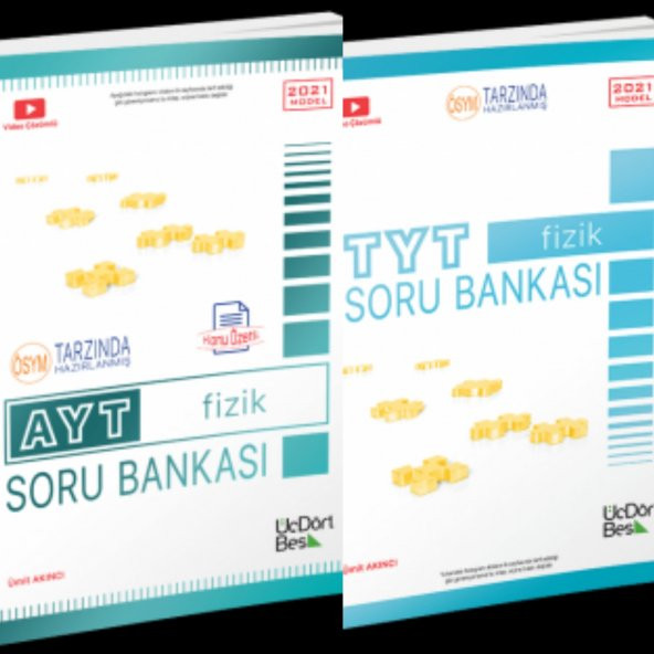 ÜÇDÖRTBEŞ TYT AYT FİZİK SORU BANKASI İKİLİ SET