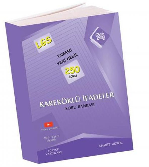 Yokyok Yayınları Kareköklü İfadeler Soru Bankası