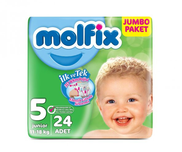 Molfix Jumbo No:5 Junior 11-18 24 Adet