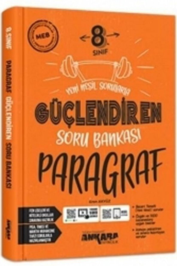 ANKARA YAYINLARI 8.SINIF GÜÇLENDİREN PARAĞRAF SORU BANKASI 2021