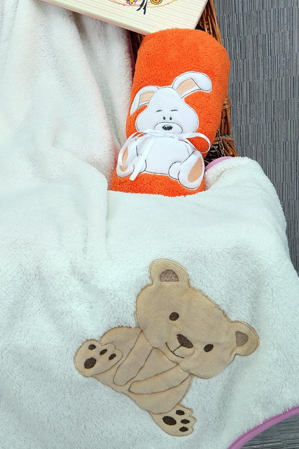 80x100 Krem Wellsoft Bebek Battaniyesi - 2